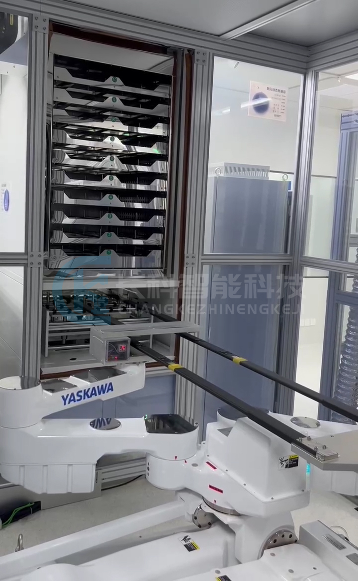 安川機(jī)器人取放鈣鈦礦玻璃基板